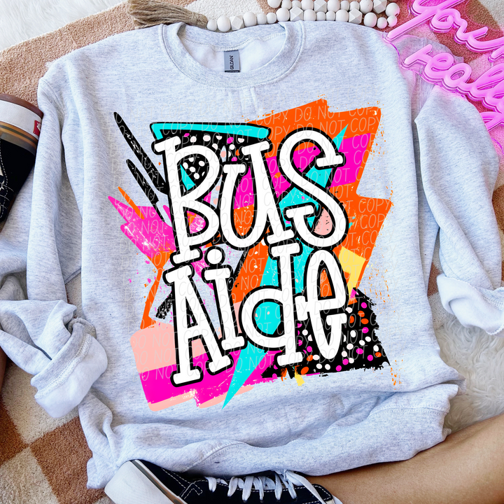 Bright Retro School Titles DTF Print