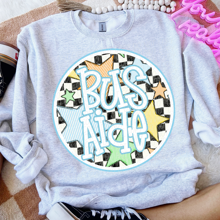 Back To School Stars Blue - Occupations DTF Print