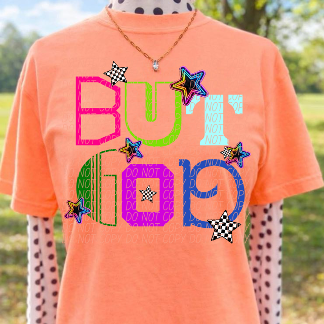 But God Stars DTF Print