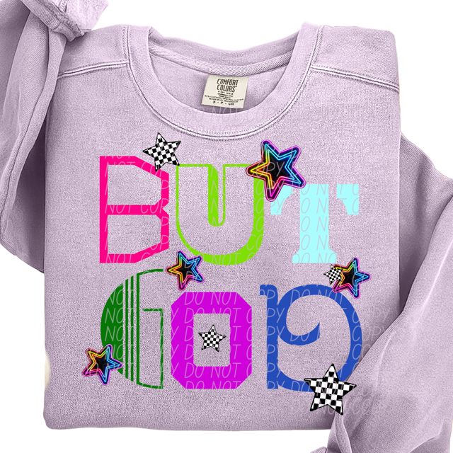 But God Stars DTF Print