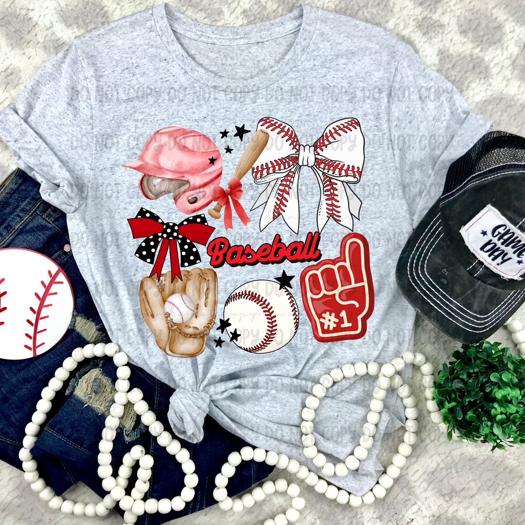 Baseball Collage DTF Print