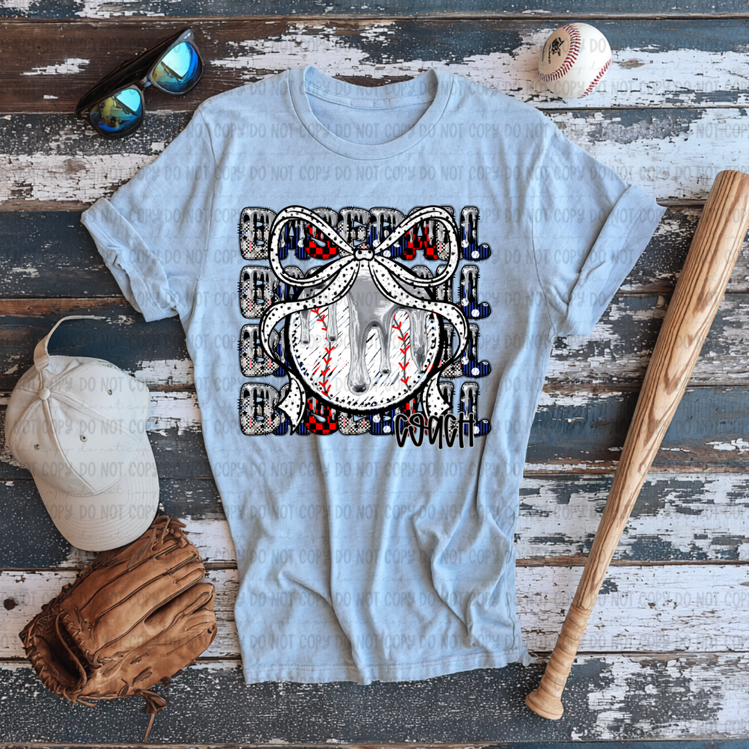 Baseball Stack Bow  DTF Print