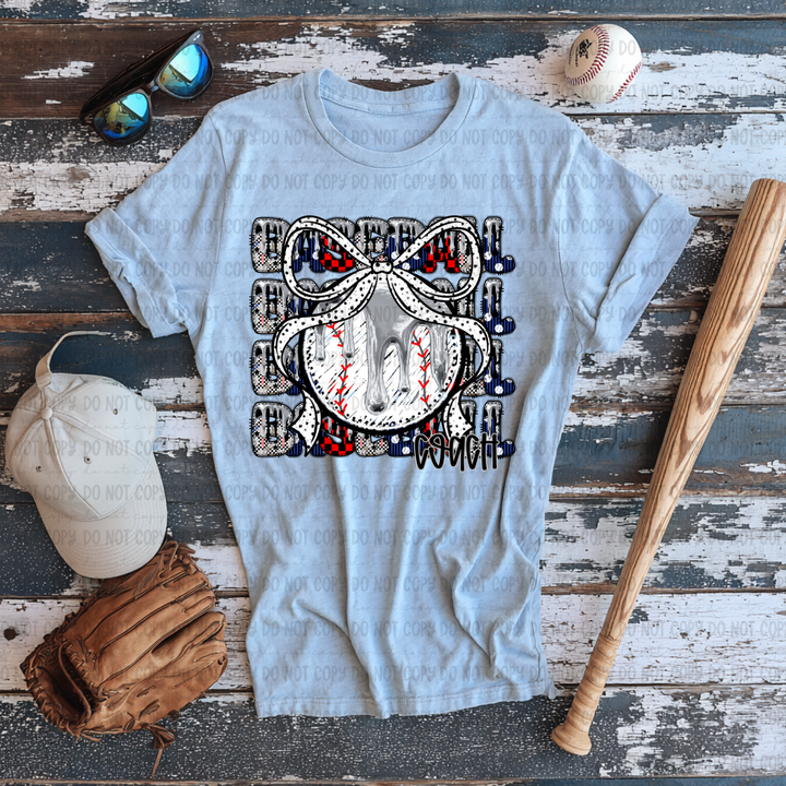 Baseball Stack Bow  DTF Print