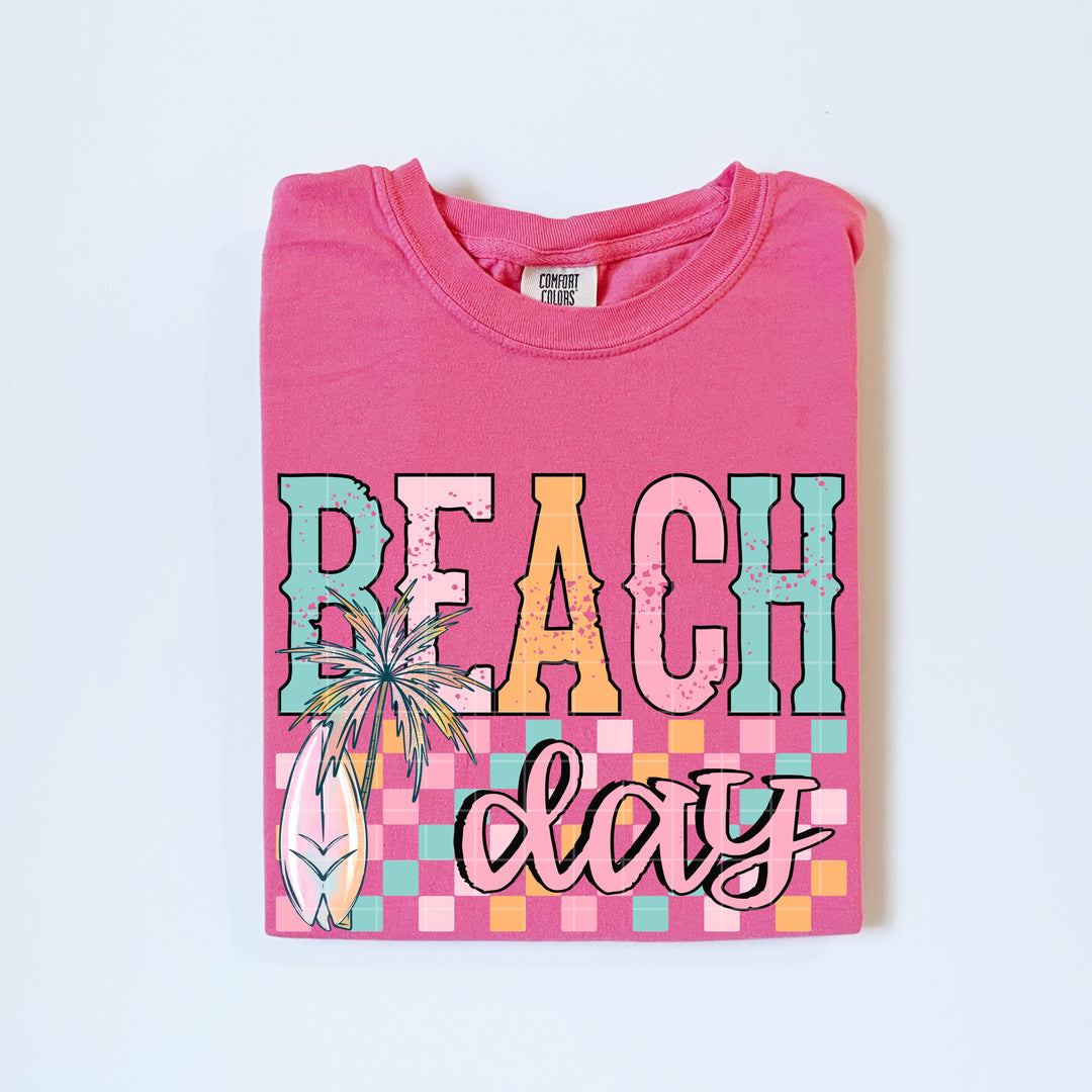 Beach Day Checkered DTF Print