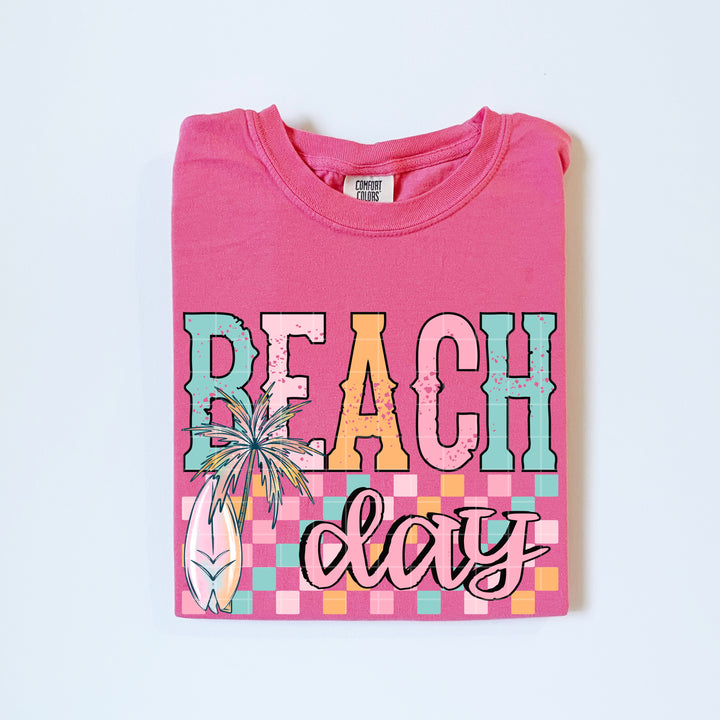 Beach Day Checkered DTF Print