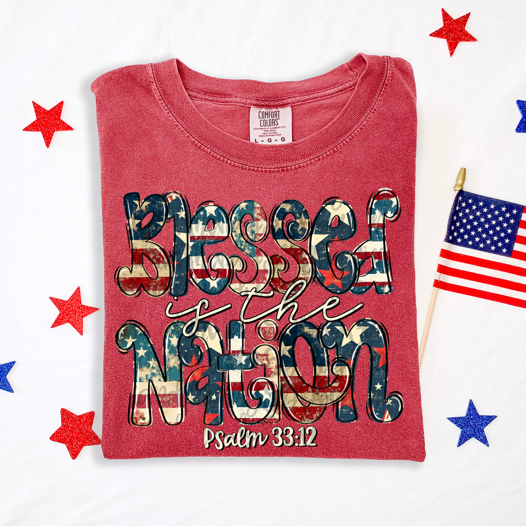 Blessed Is The Nation DTF Print