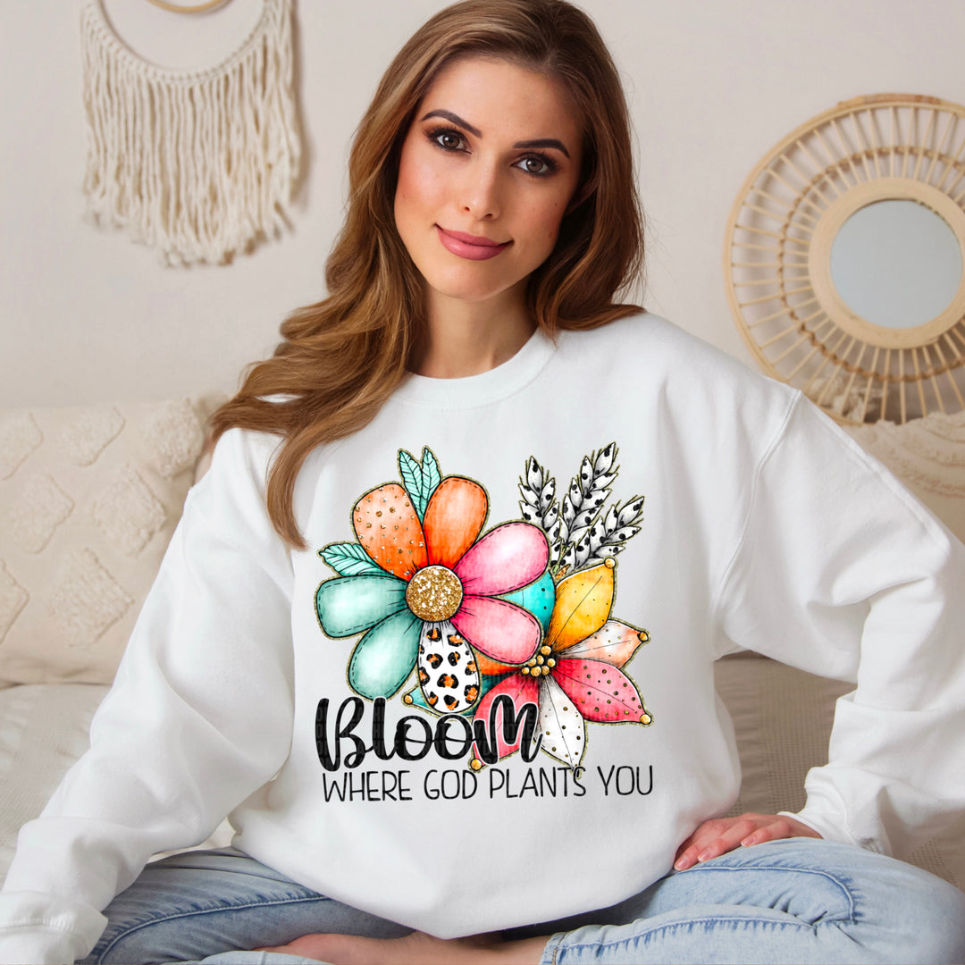 Bloom Where God Plants You DTF Print