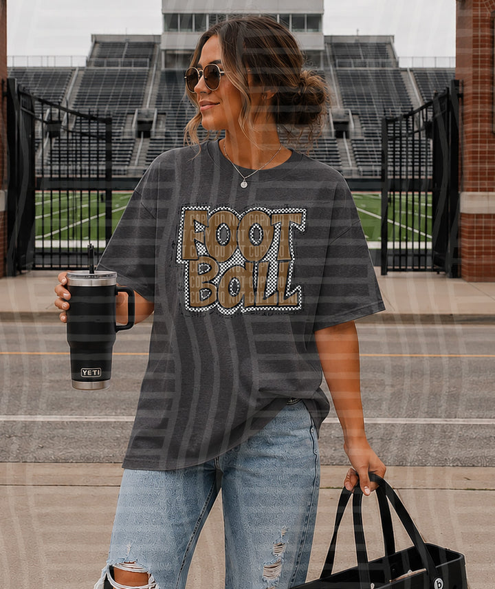 Preppy Checker Football DTF Print