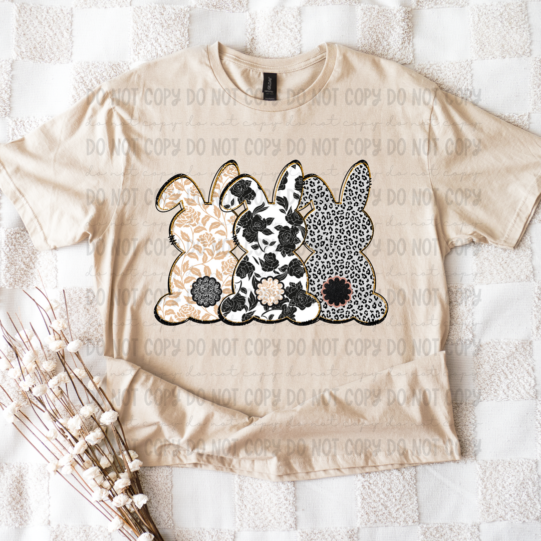 Bunny Trio 1 DTF Print