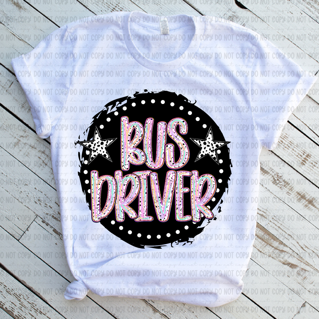 Color Dotted School Occupations DTF Print