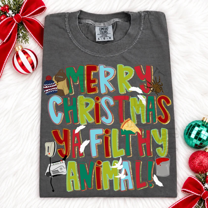 Merry Christmas Ya Filthy Animal  DTF Print