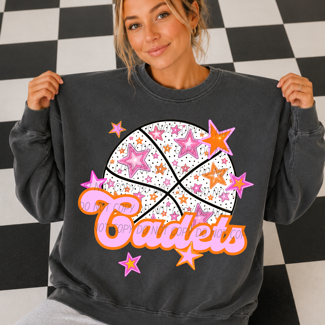 Pink Basketball Mascots DTF Print