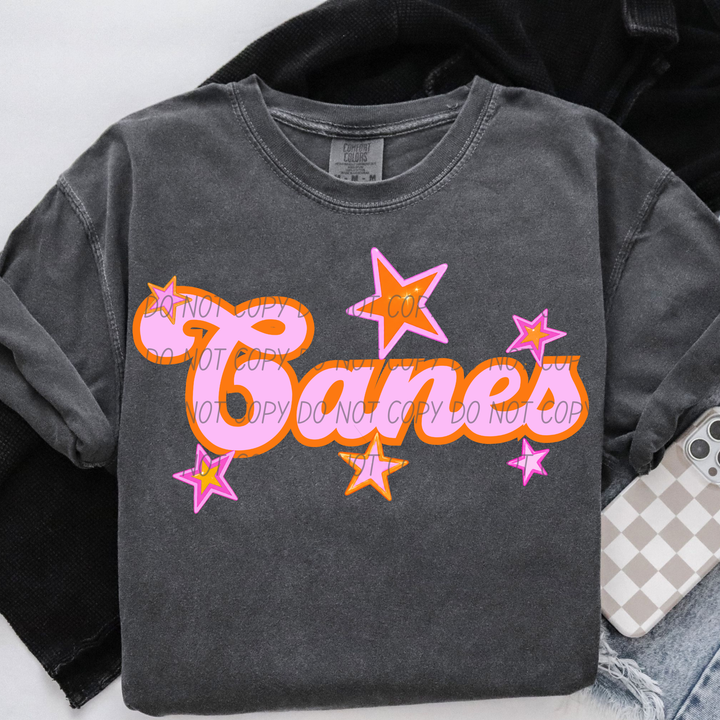 Pink and Orange Mascots DTF Print