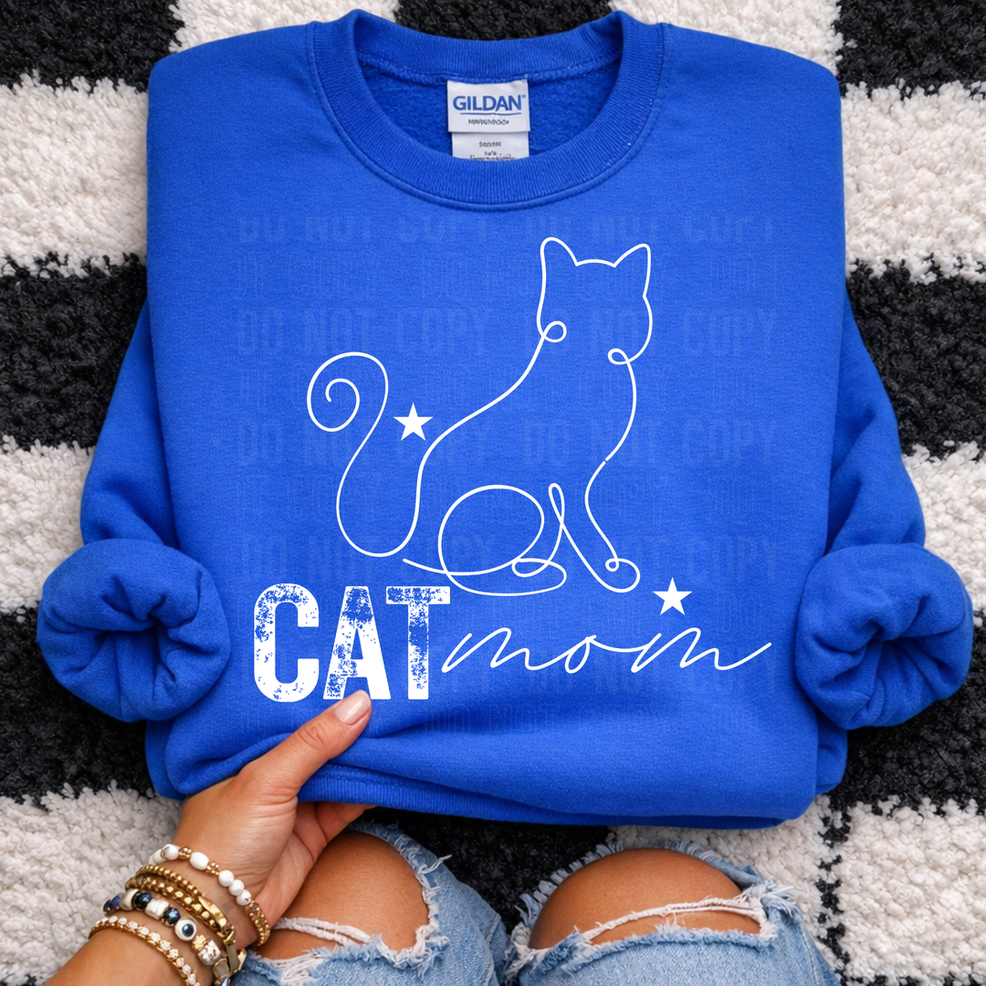 Cat Mom DTF Print