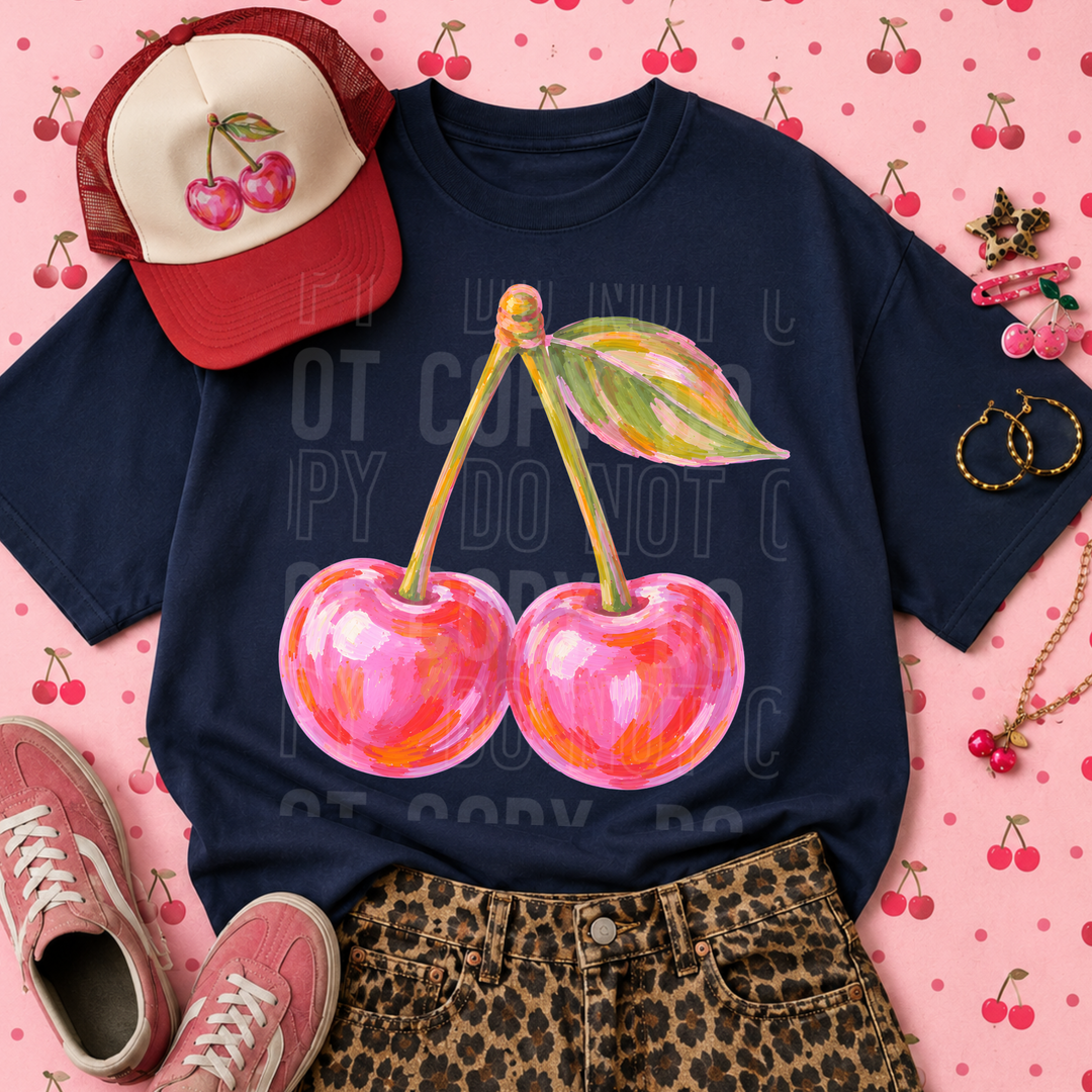 Cherry Brush Pink DTF Print