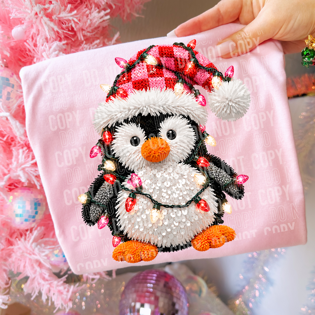 Christmas Penguin DTF Print