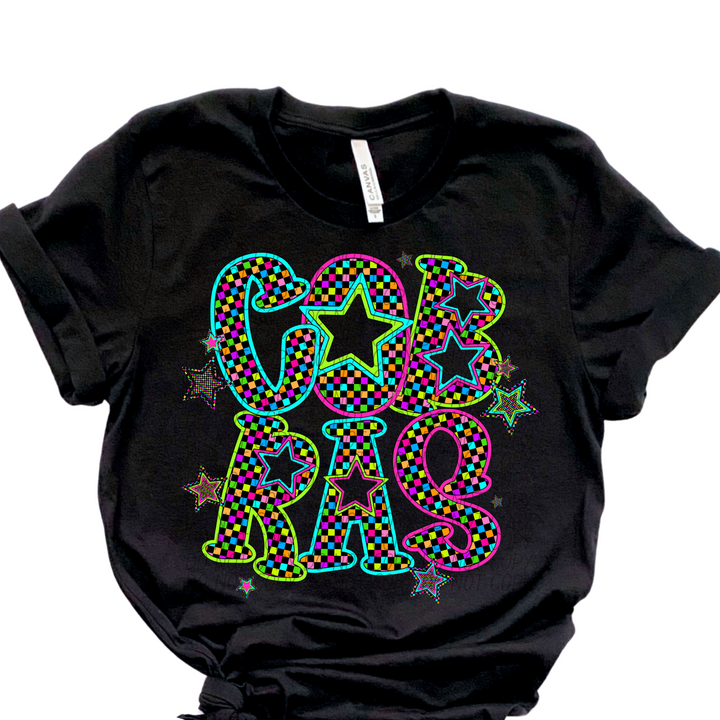 Neon Star Mascots DTF Print