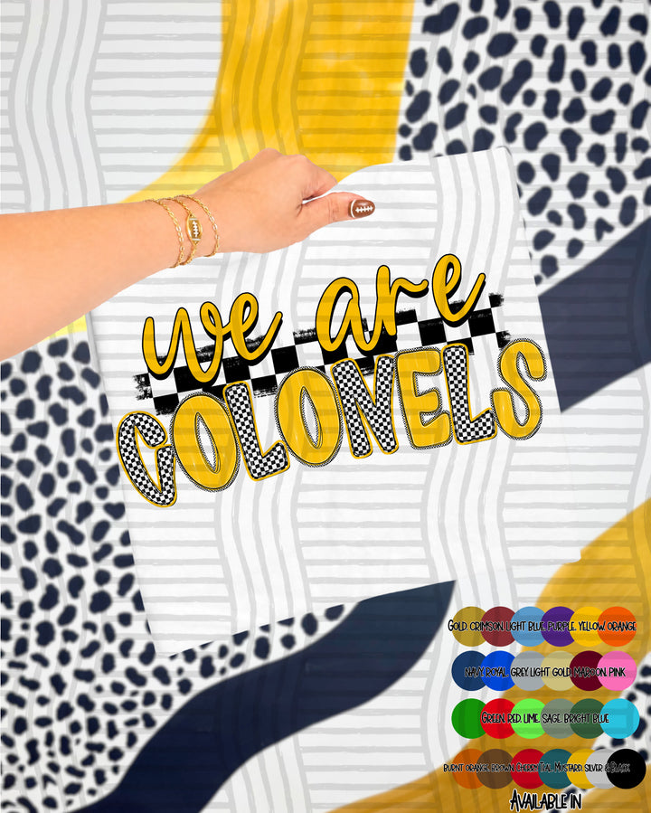 We Are Checker Crush Colors Mascots DTF Print