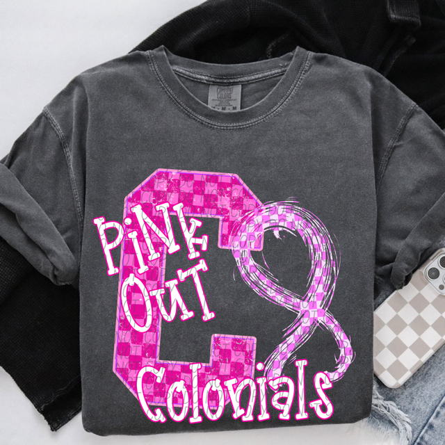 Pink Out Varsity DTF Print