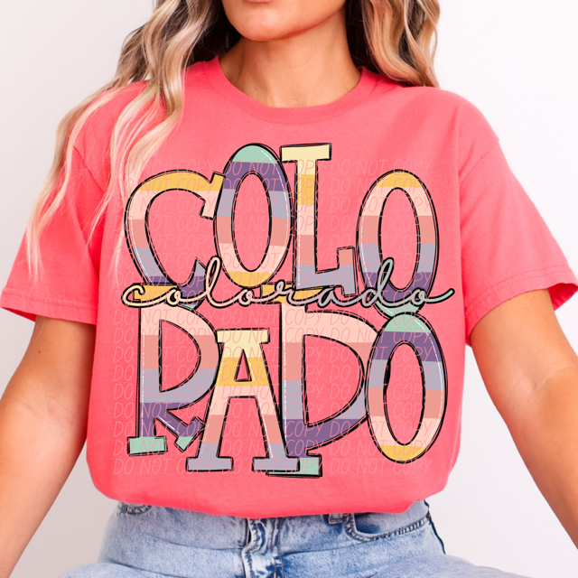 Pastel States DTF Print