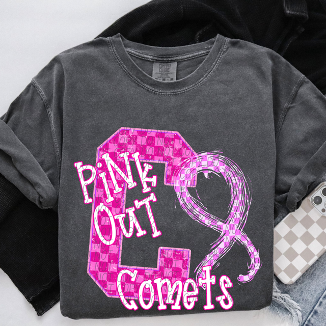 Pink Out Varsity DTF Print