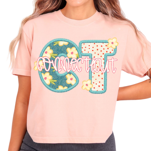 Retro Floral States DTF Print