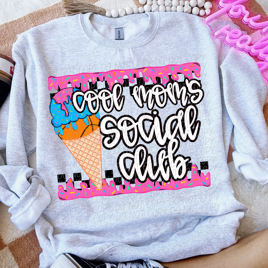 Cool Moms Social Club Basketball DTF Print