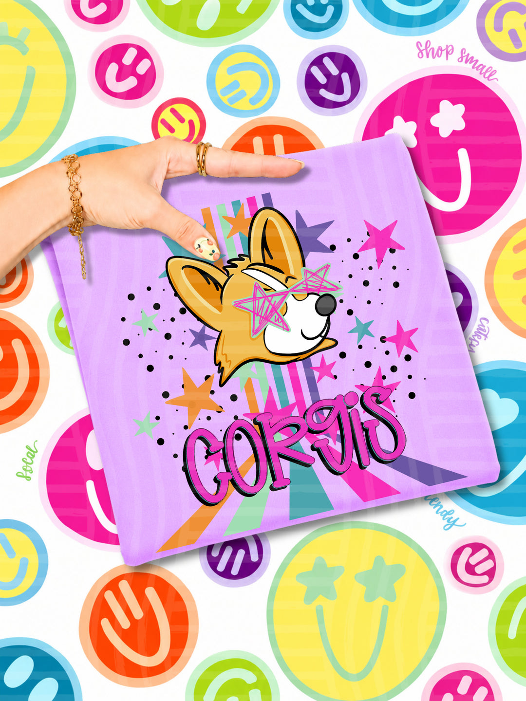Starry Eyes Rainbow Mascots DTF Print