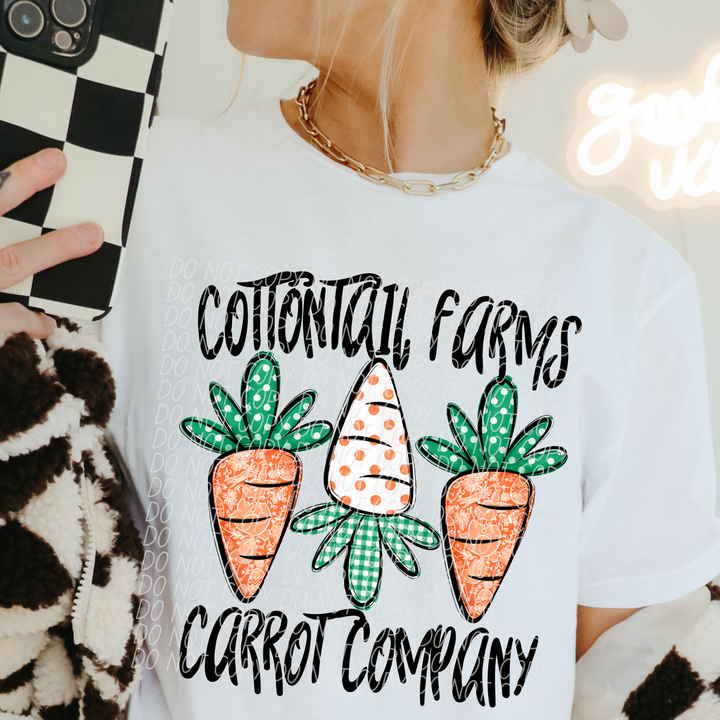 Cottontail Farms Carrot Co Trio DTF Print
