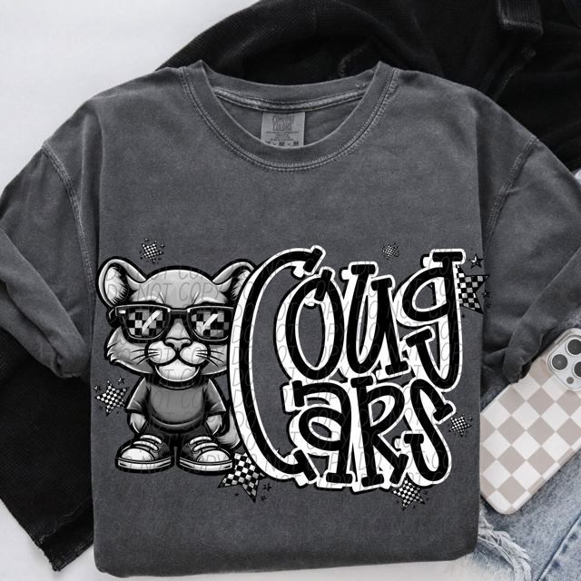 Black and White Mascots DTF Print