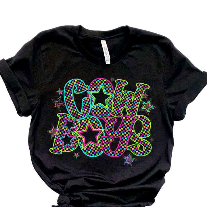 Neon Star Mascots DTF Print