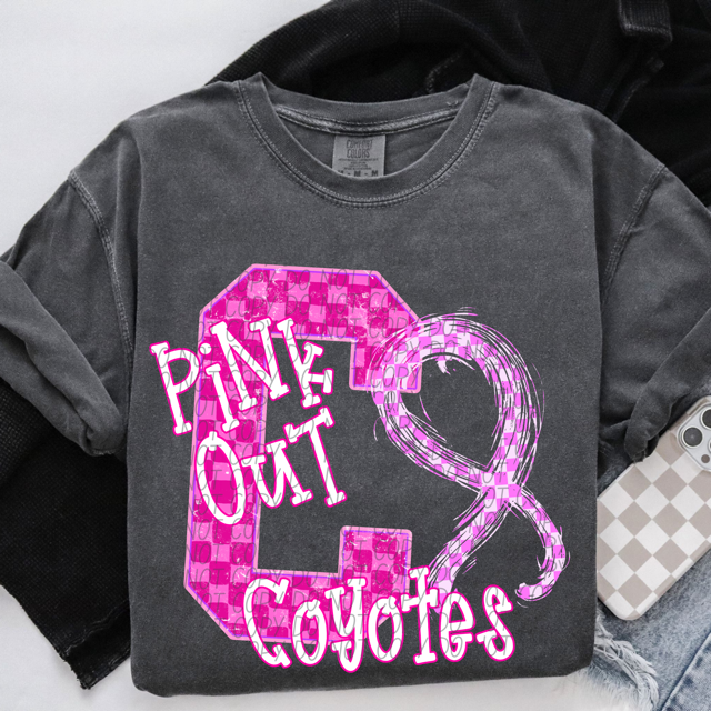 Pink Out Varsity DTF Print