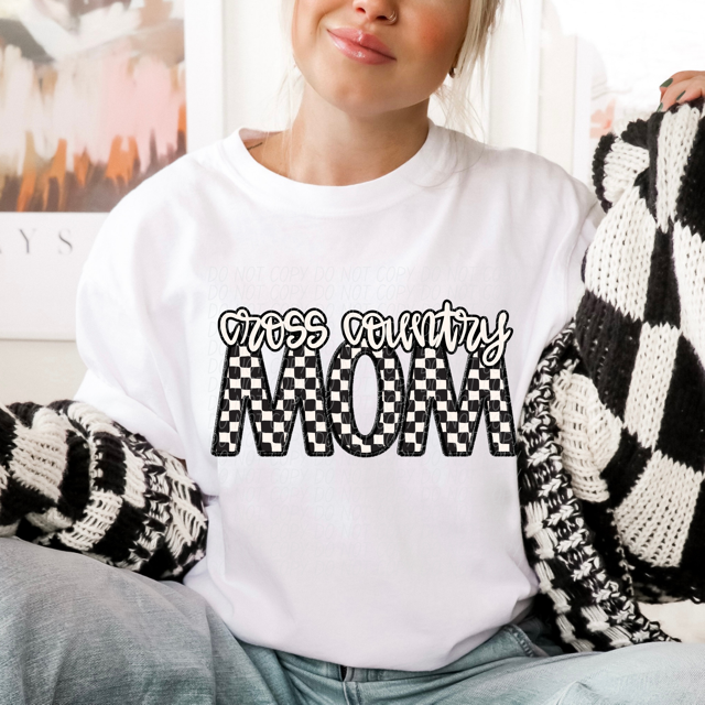 Checker Sports Mom DTF Print