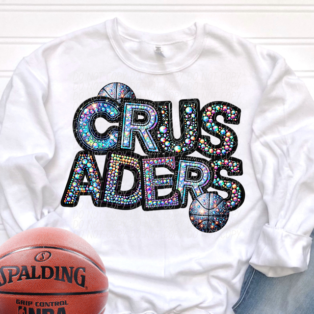 Rhinestone Basketball Mascots DTF Print