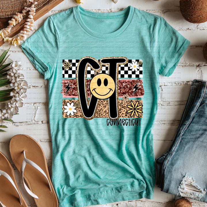 Smiley States DTF Print