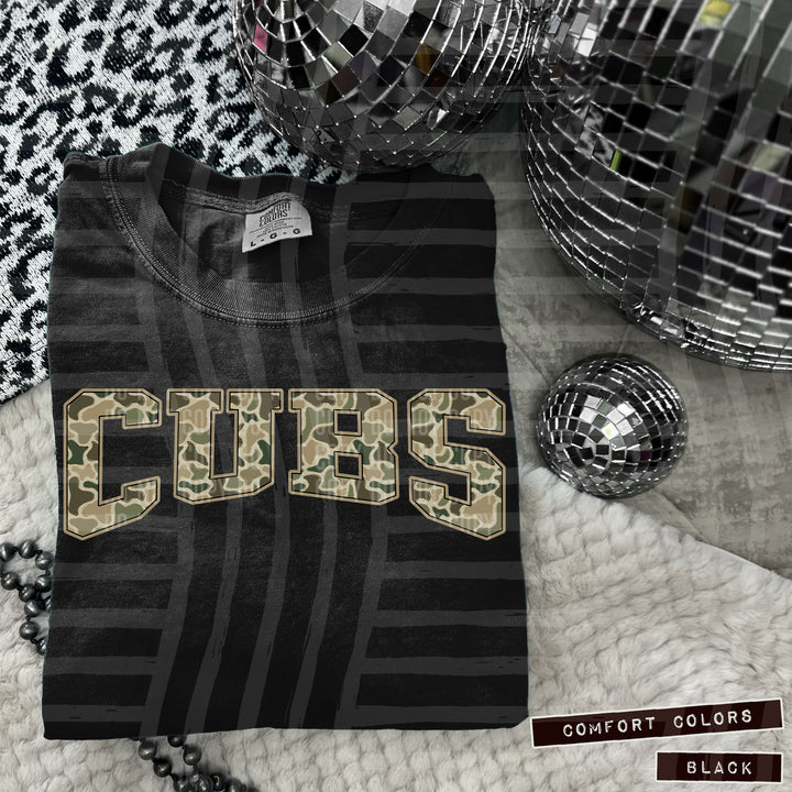 Simple Camo Arched Glitter Mascots DTF Print