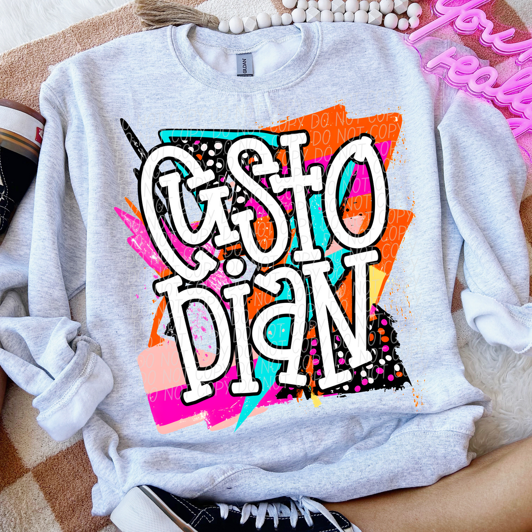 Bright Retro School Titles DTF Print