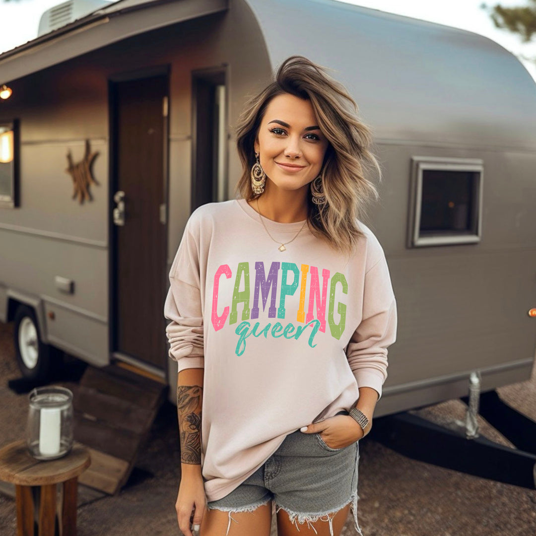 Camping Queen DTF Print