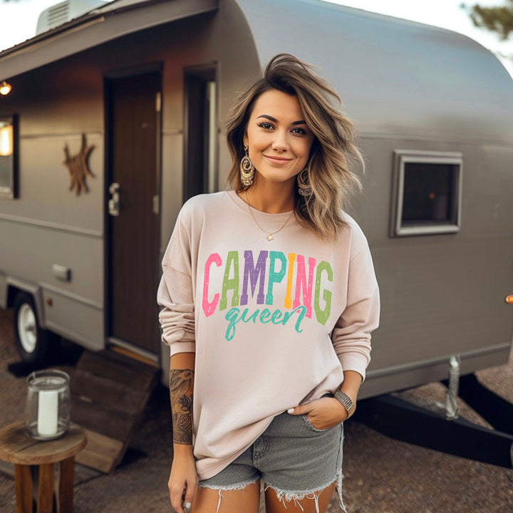 Camping Queen DTF Print