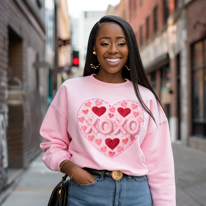 Faux Embroidered Heart Tuesday Deal Tee