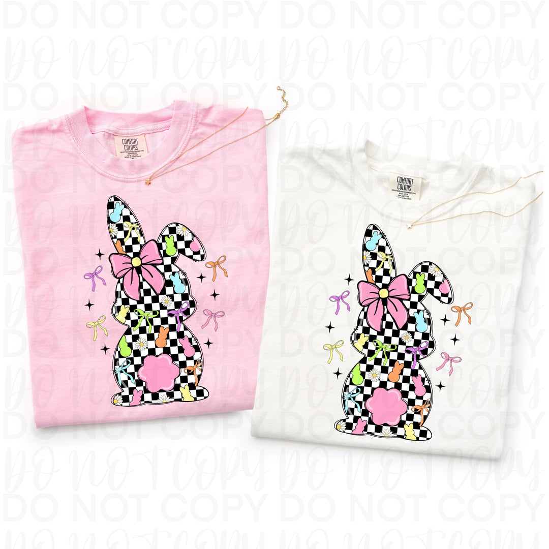Checker Bunny DTF Print