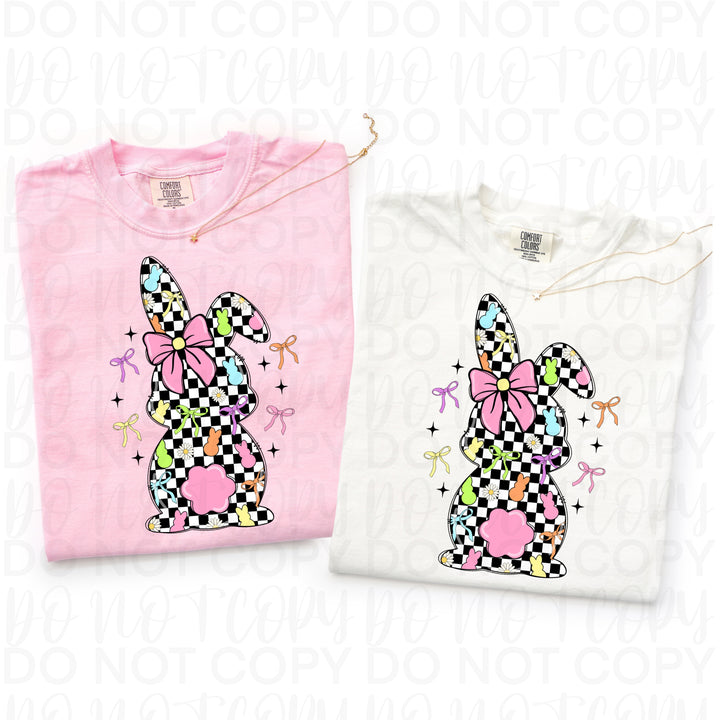 Checker Bunny DTF Print