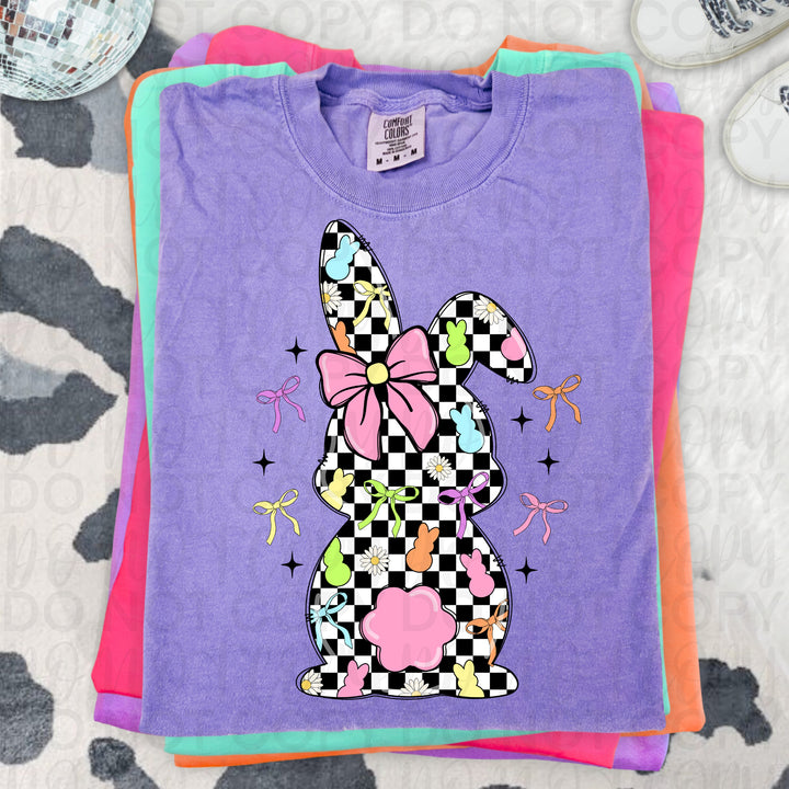 Checker Bunny DTF Print