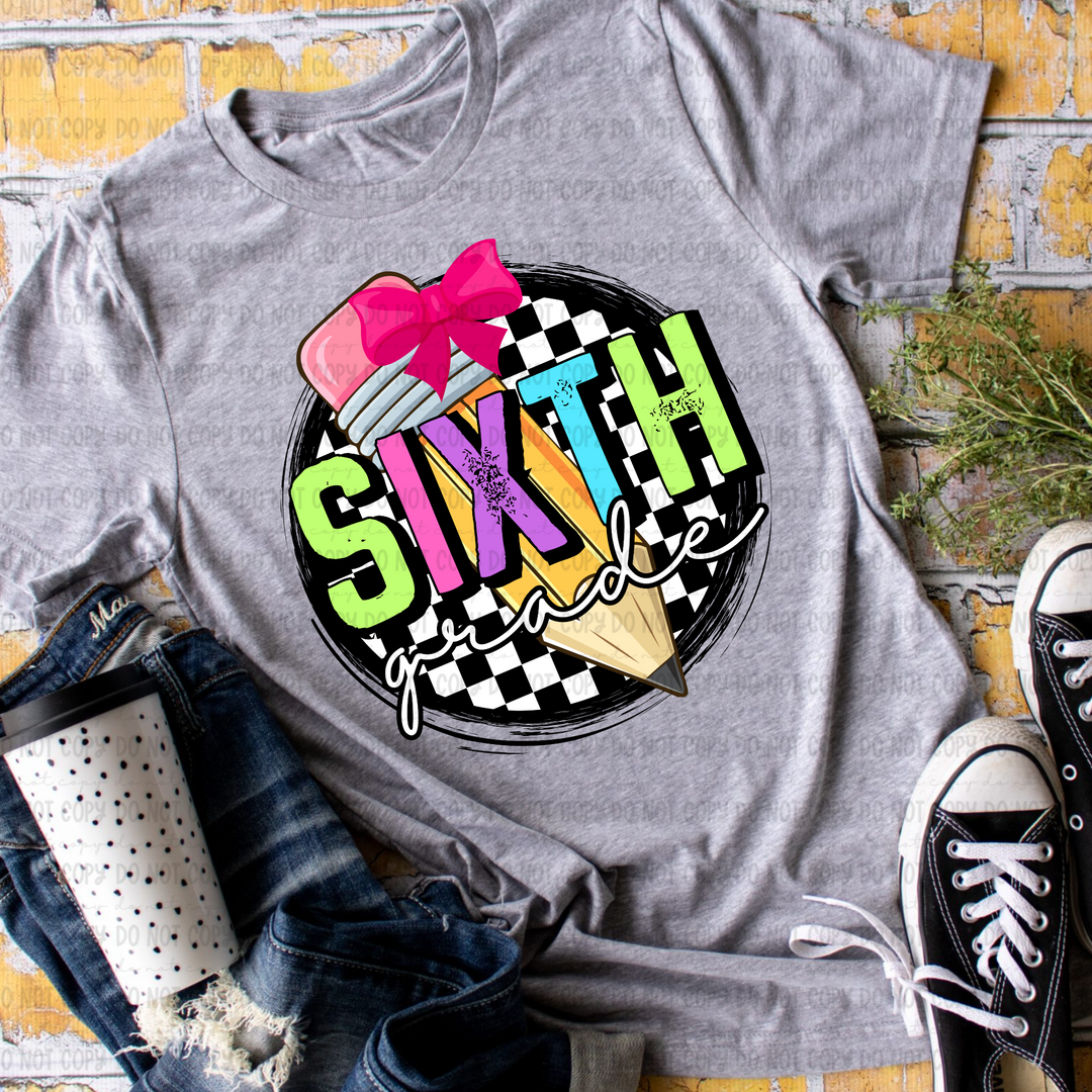 Checkered Grades DTF Print