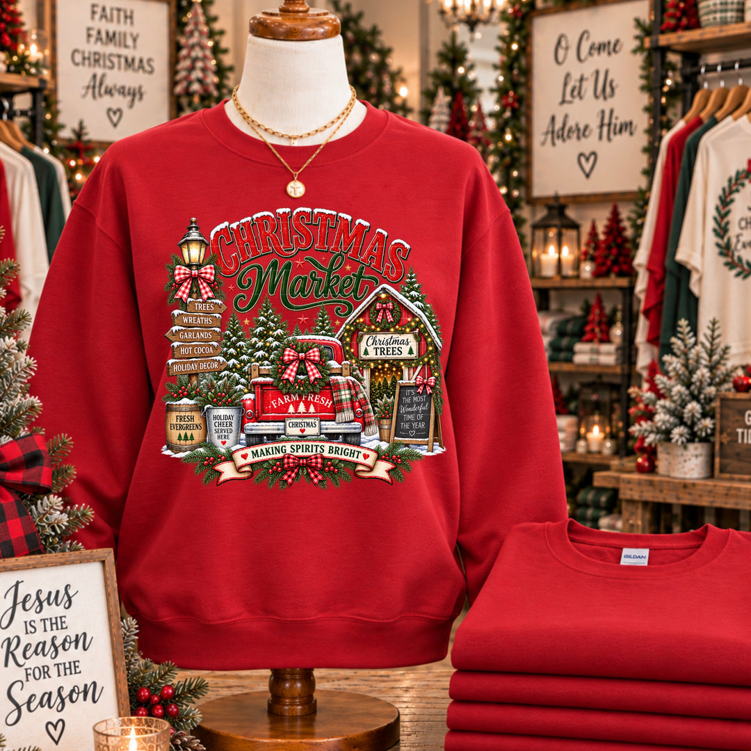 Christmas Market DTF Print