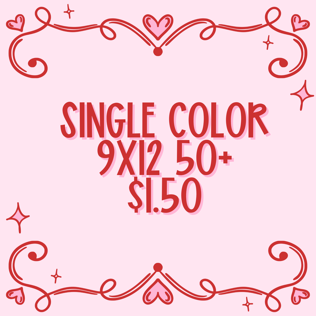 Custom Traditional Screens - (50+) One Color up to size 9x12.75