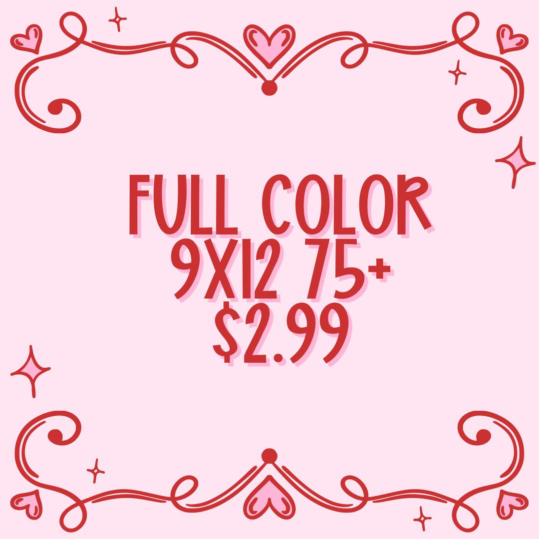 Custom Traditional Screens - (75+) Full Color up to size 9”x12.75”