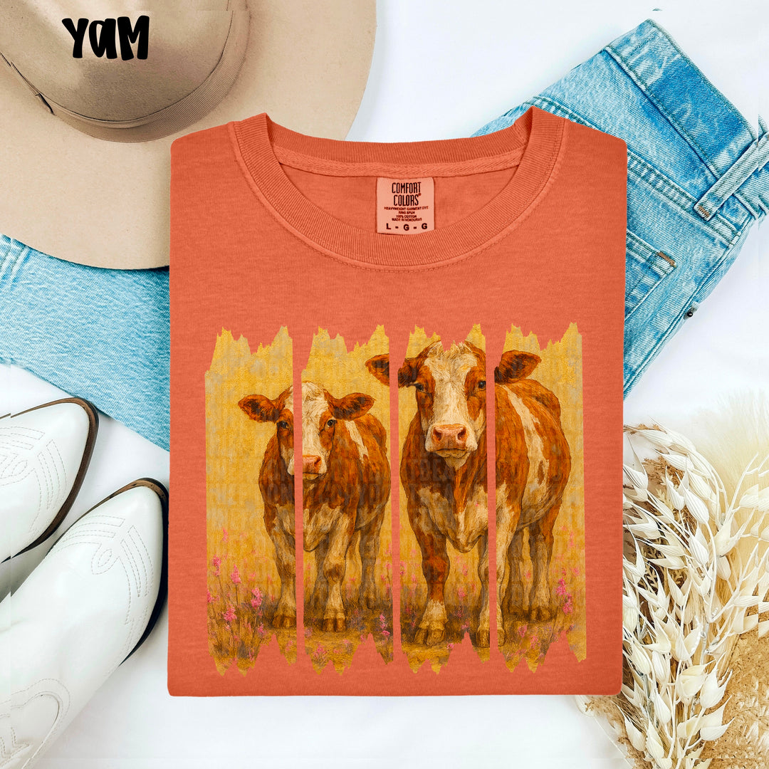 Cow Field DTF Print