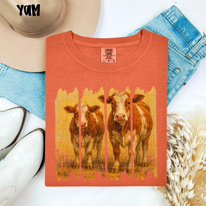Cow Field DTF Print