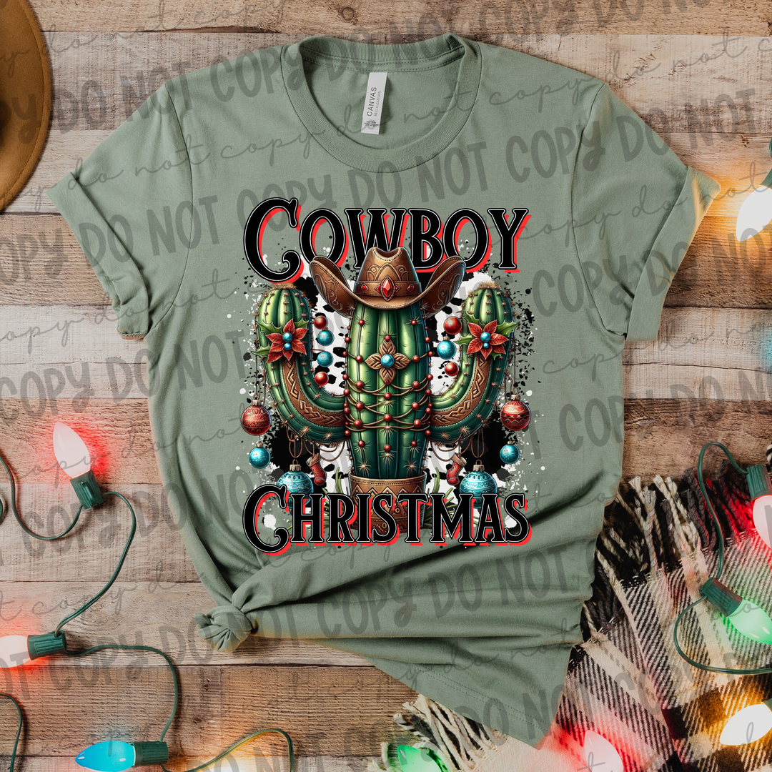 Cowboy Christmas DTF Print